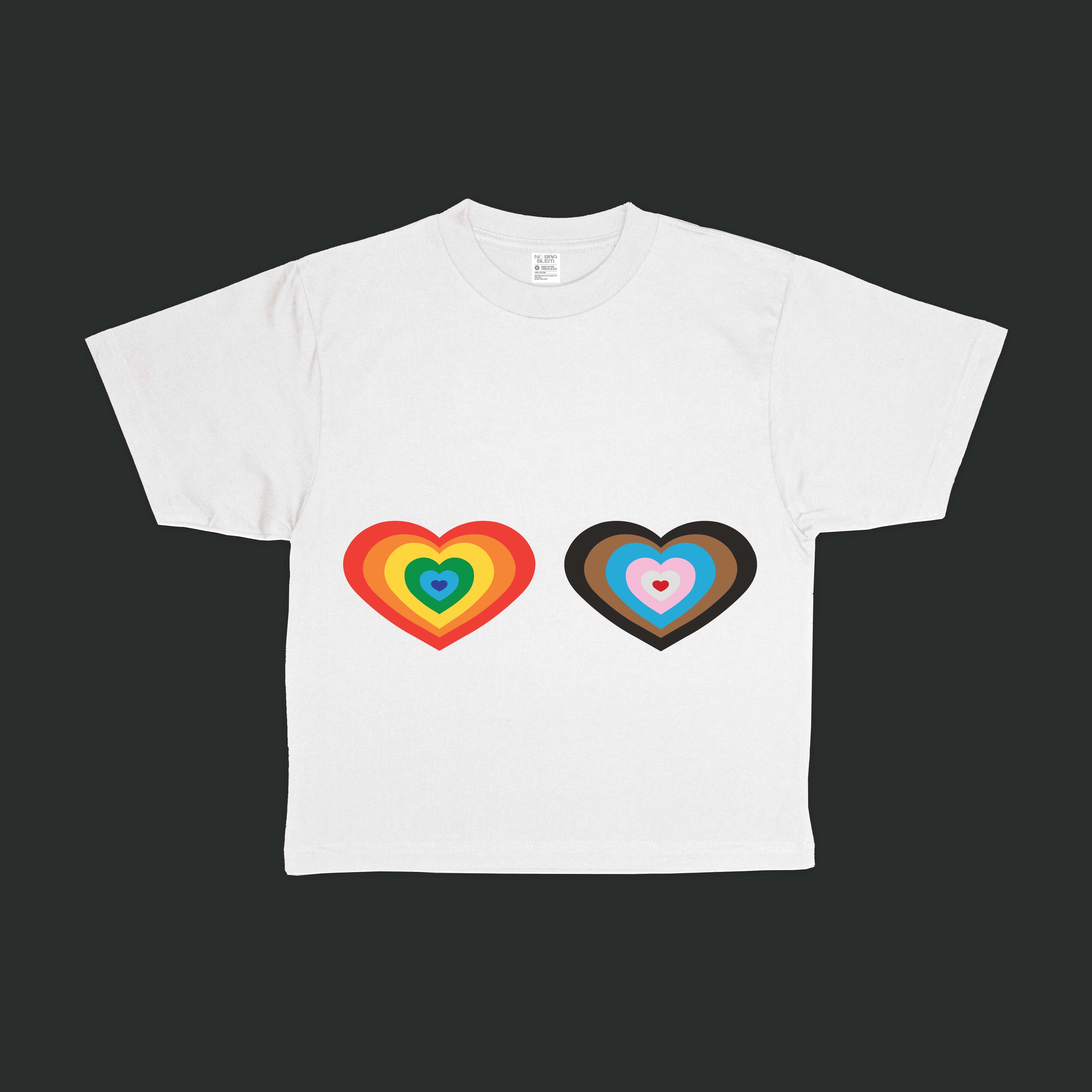 Pride Heart No-Bra Boob Tee